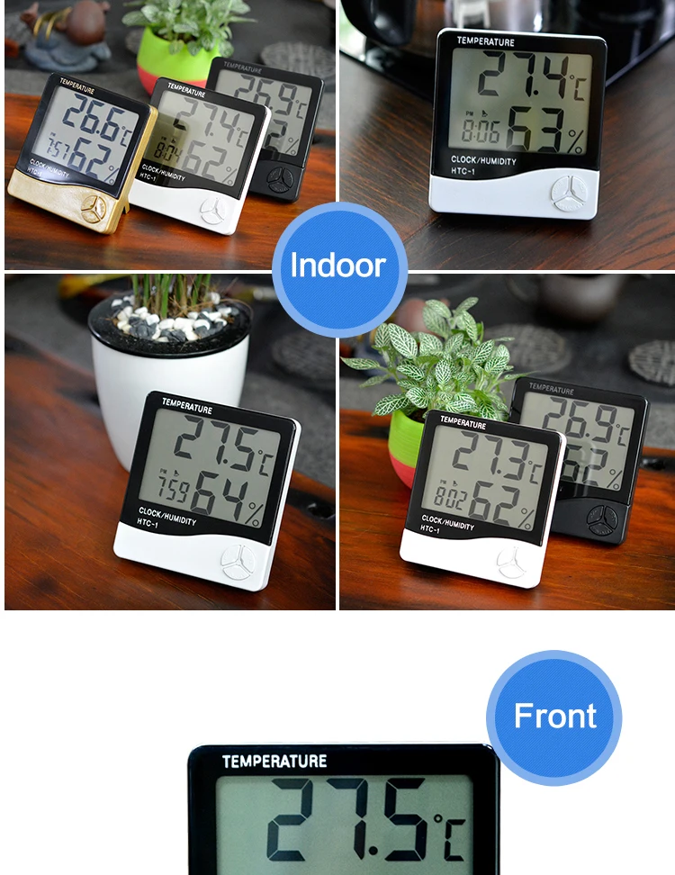 HTC-1 Riters Large digital thermostat temperature sensor lcd display digital thermo hygrometer temperature and humidity