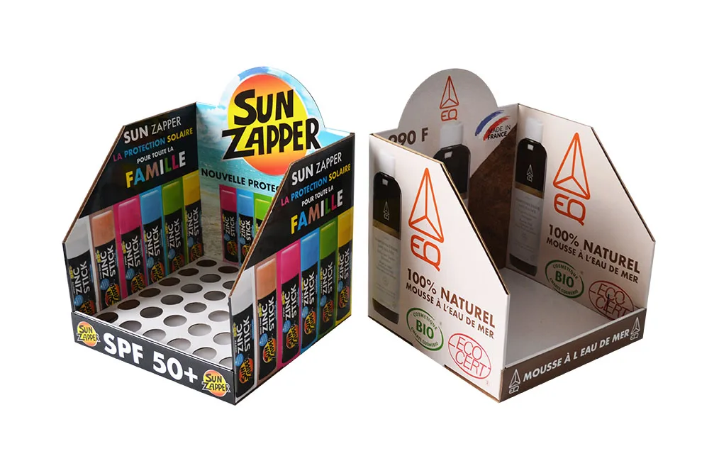 Oem Cardboard Counter Display Box Round Whole For Bottle Candy Pen