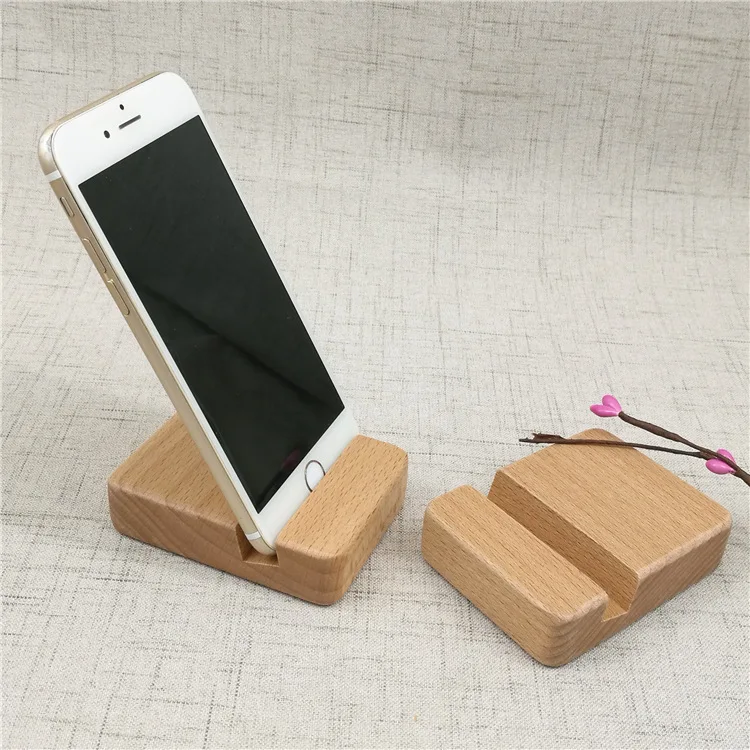 High Quality Beech Wood Mobile Phone Holder Custom Logo Supported ...