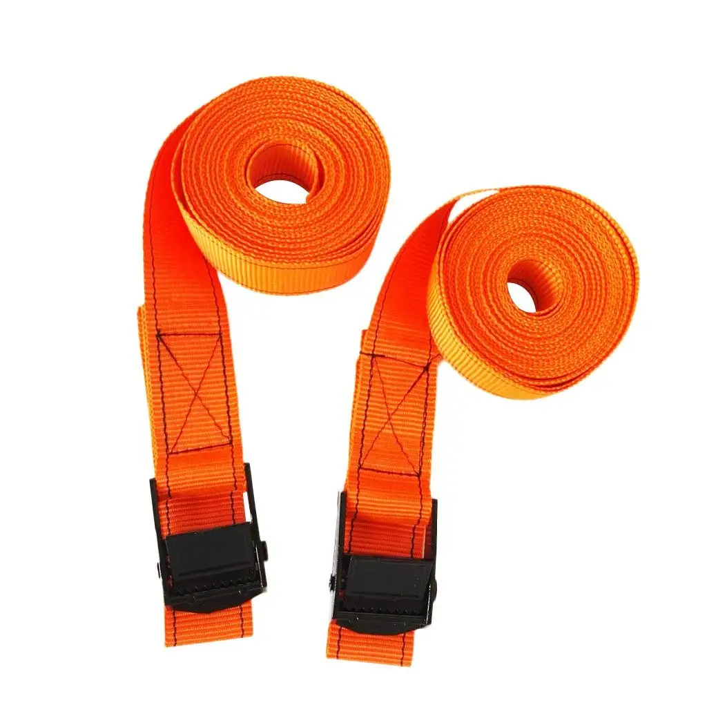 PAIR TIE DOWN STRAPS 5m LENGTH 25 OR 38mm WIDE roof rack kayak canoe