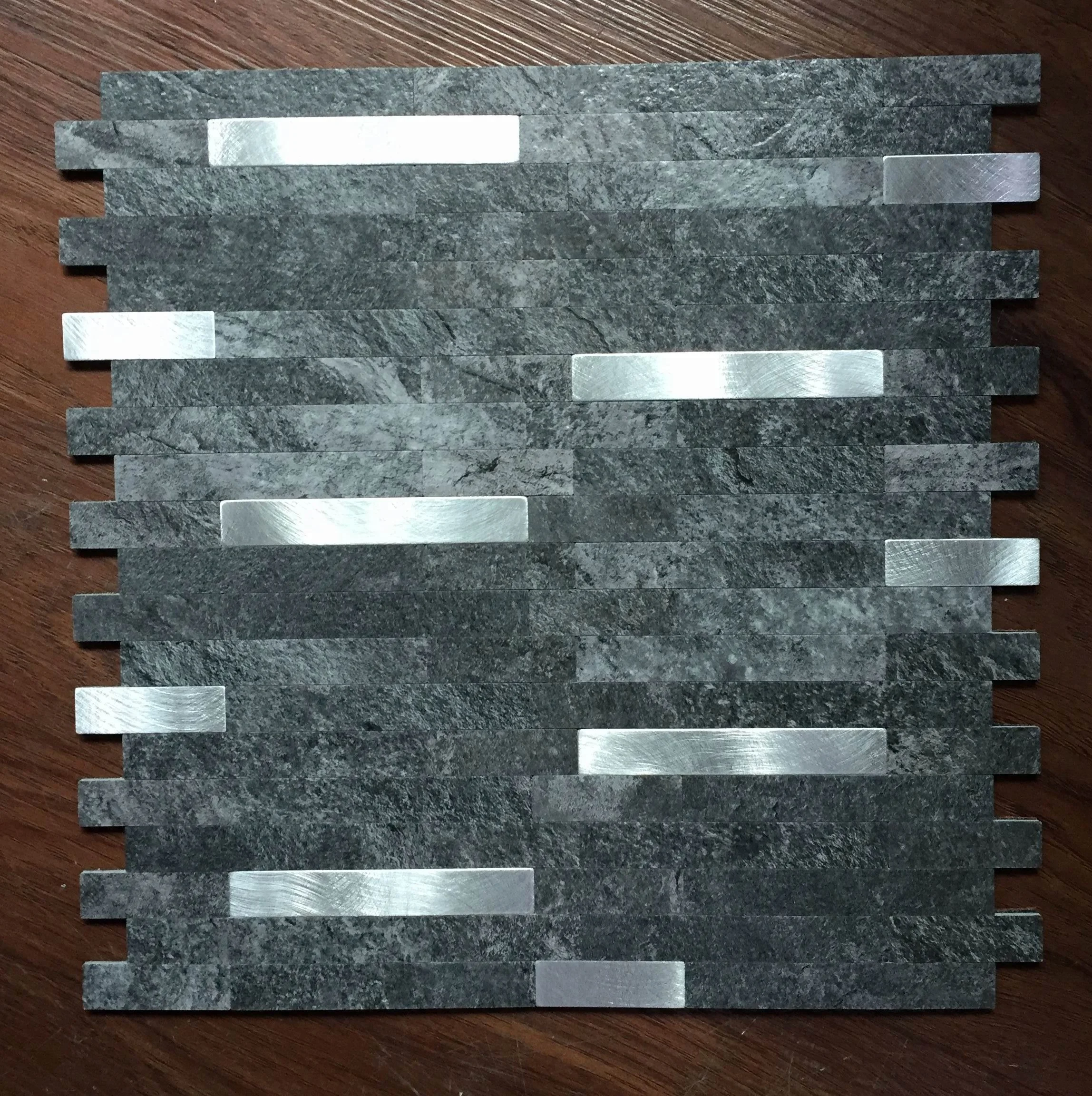 Tira De Metro Para Pegar Y Pelar,Gris Oscuro Y Plateado,Azulejo Contra