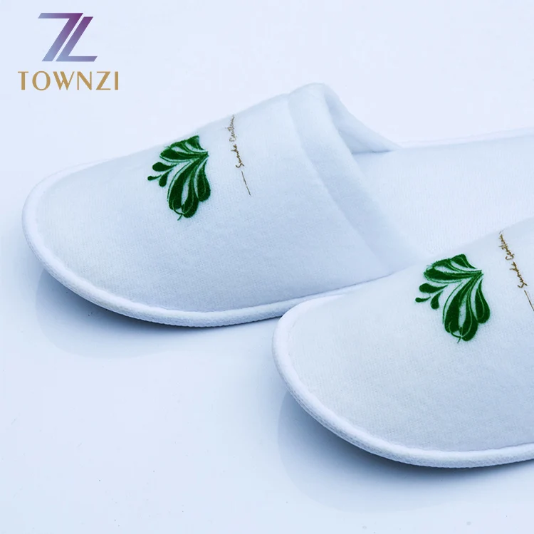 Cheap and Soft Spa Slippers Washable Hotel Guest Slippers Custom Logo Hotel Disposable slippers