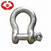 Elec. galvanized drop forged US type bow shackle with coloured safety screw pin
