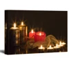 christmas candle light led canvas prints