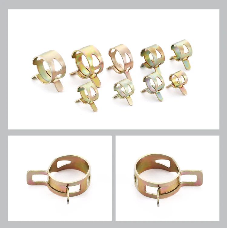 Design Stainless Steel Automotive Flexible Spring Clips Elastic Hose