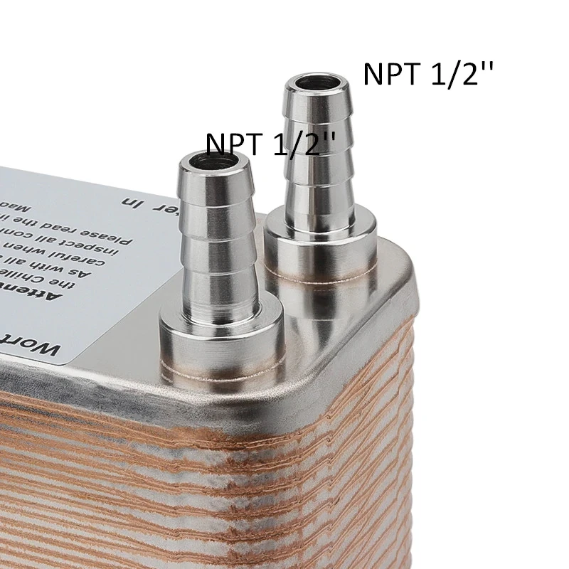 Ss 304 Heat Exchanger 60 Plates Wort Chiller Brazed Plate Draft Beer