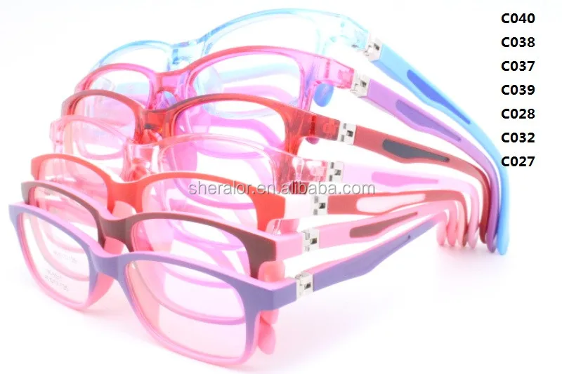 Fast Devery Kids Tr90 180 Degree Flexible Hinge Rectangle Shape Dual Color Optical Glasses Frame