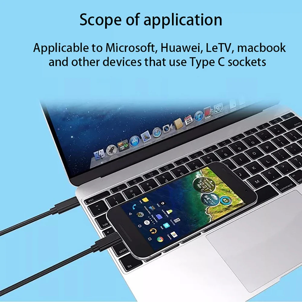 USB-IF Certified 10Gbps C to C Cable 1m 60W Charging USB 3.1 Gen 2 Type C Video Cable For 2018 Macbook Pro - ANKUX.COM
