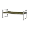 Modern design wholesale easy to assemble furniture adult military various color single steel metal tube bed frame