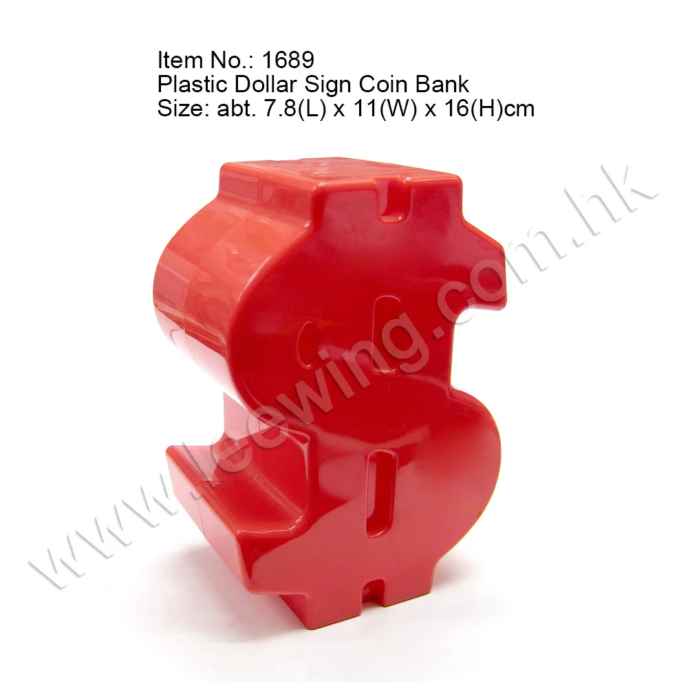 No-1689 Plastic Dollar Sign Coin Bank.jpg