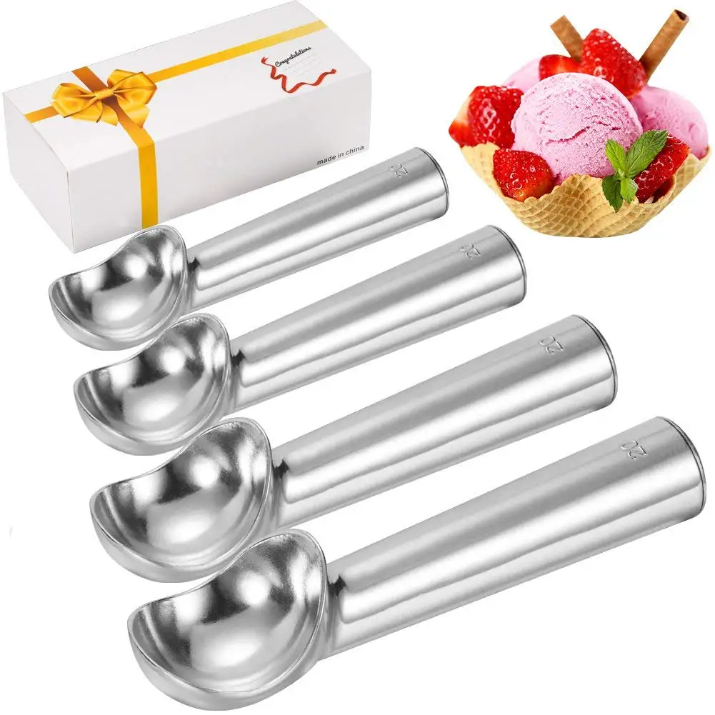 SUKRAGRAHA Anti Frost Never Bend Aluminium Ice Cream Scoop Silver