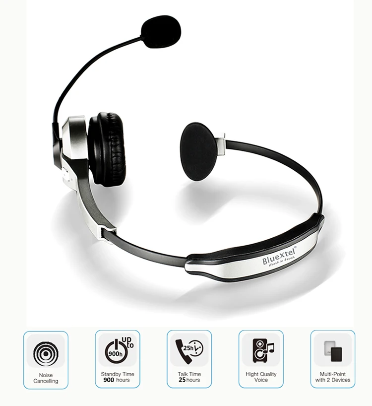 Active Noise Cancelling Over Head Headband Mono Headphones For Truck