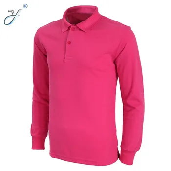 Pink long sleeve polo shirt mens Clearance