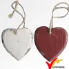 Shabby chic white hanging wooden hearts