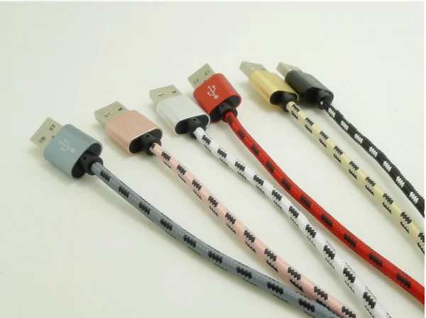 2019 Wholesale for iPhone USB Cable, Braided Micro Charging Cable USB