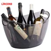 2019 hot sale Barware Clear Plastic Ice Bucket wine beer bucket for Party