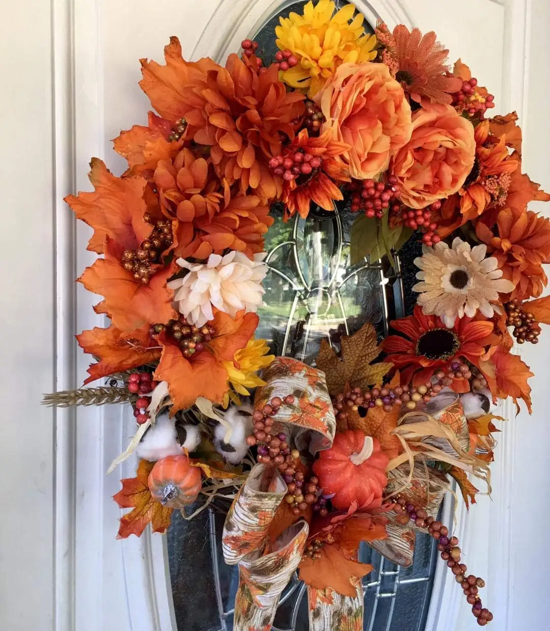 Fall Grapevine Wreath, Front Door Fall Wreath, Fall Door Wreath, Wreath W/Peonies, Dahlias, Fall Wreath with Bow, Halloween, Indoor Wreath, Fall Berries, Bow, Fall Leaves, Holiday, Thanksgiving
