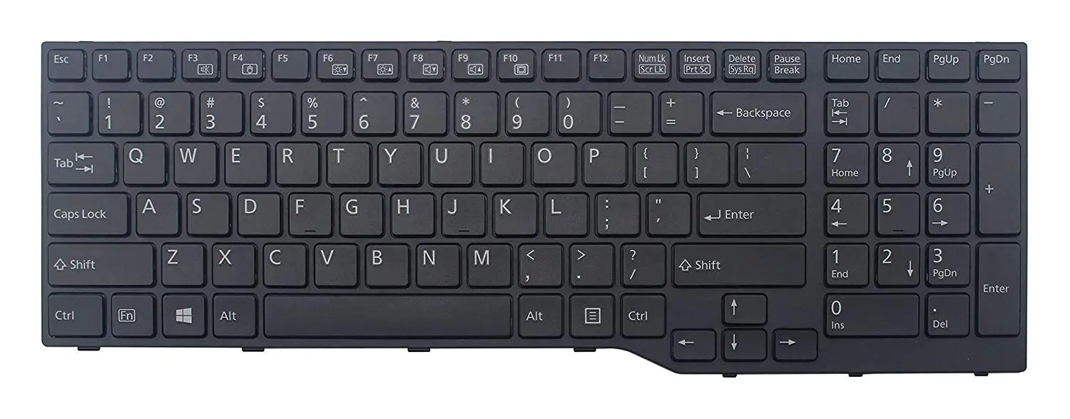 Get Quotations · CHNASAWE Laptop US Layout Keyboard for Fujitsu Lifebook  E753 E754 E756