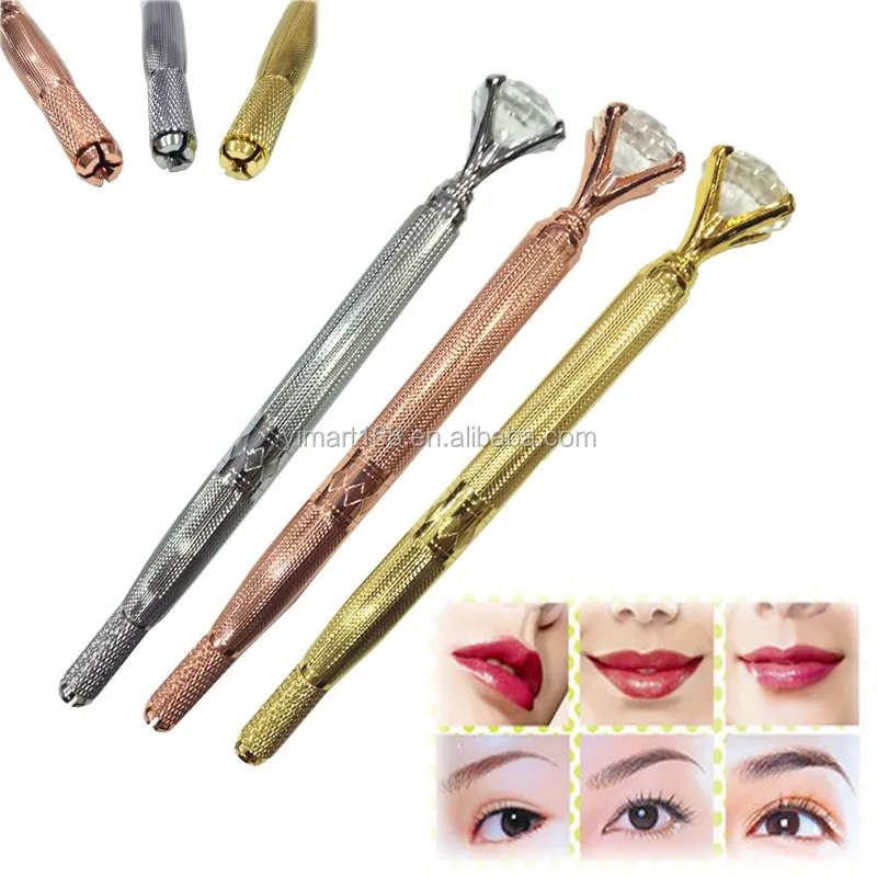 Yimart Microblading التطريز ماكينة رسم الوشم التجميلي الحاجب دليل القلم مع كريستال الماس للحصول على تجميل دائم 3d الحاجب الشفاه Buy Microblading قلم الوشم Microblading قلم الحواجب قلم التطريز