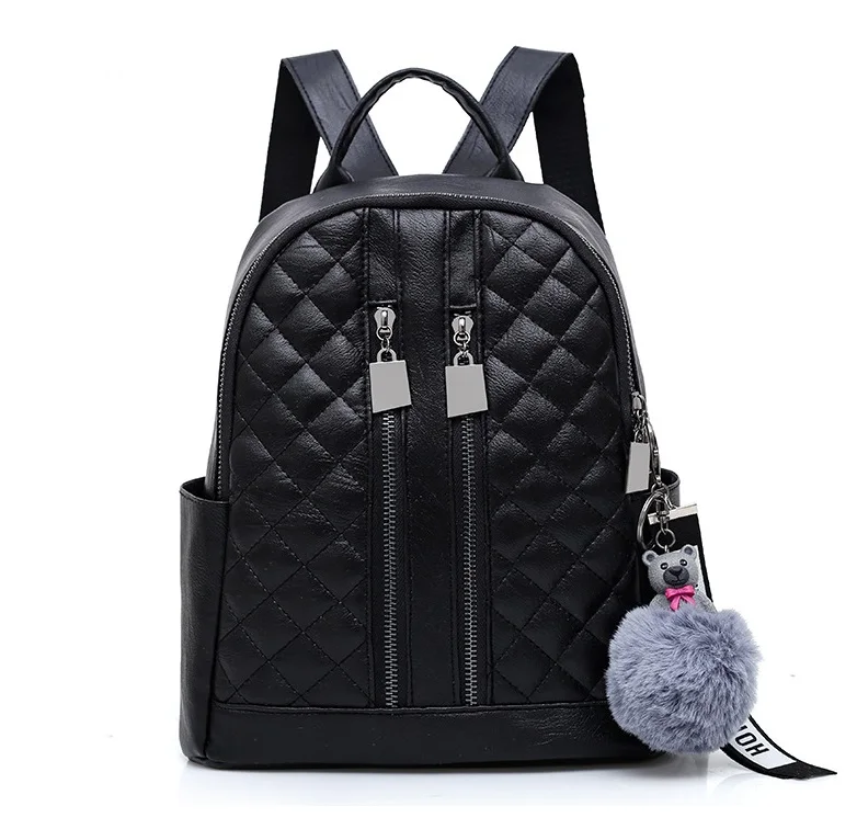 High Quality Stylish Pu Leather Women Backpack Bag Leather Back