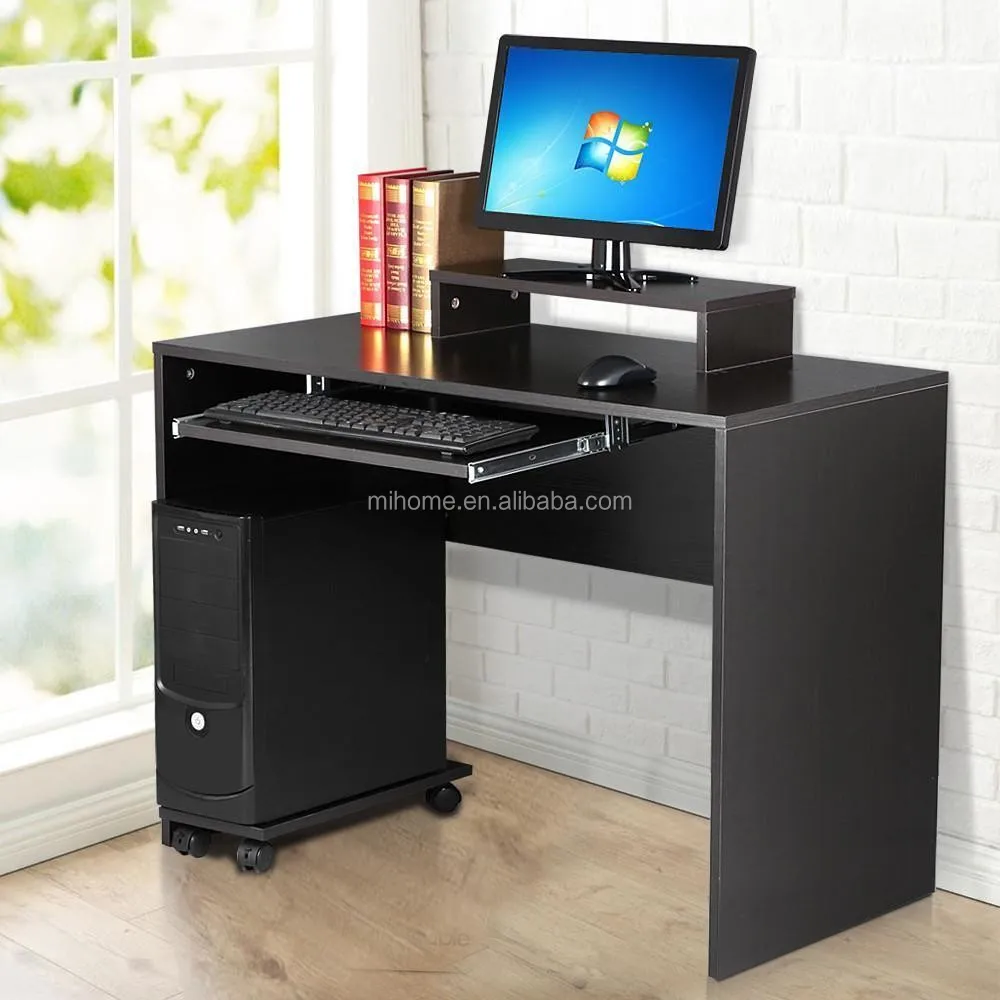 Black Color Computer Table On Cheap Factory Direct Price For