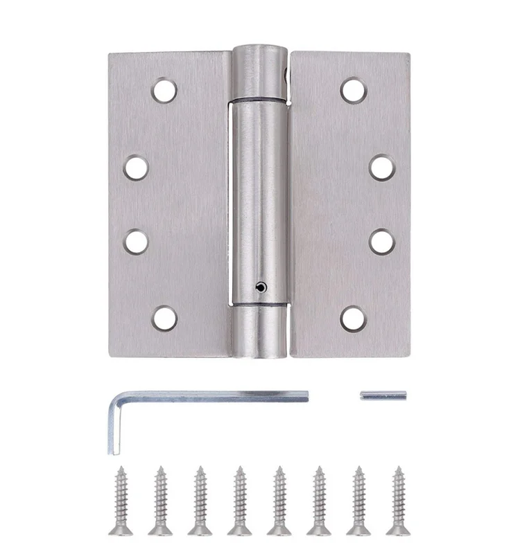Square Corner Heavy Duty Adjustable Torsion Spring Hinge,Brush Nickle