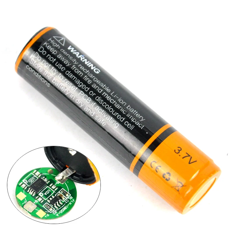 3.7 V 2200 mAh 18650 Rechargeable Battery with circuit board