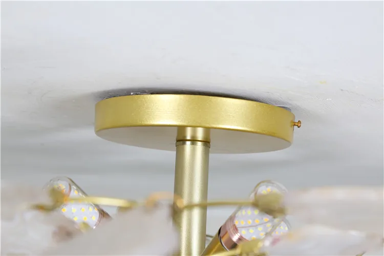 Modern Large Parts Living Room Hanging Metal Iron gold color Wedding chandelier lighting