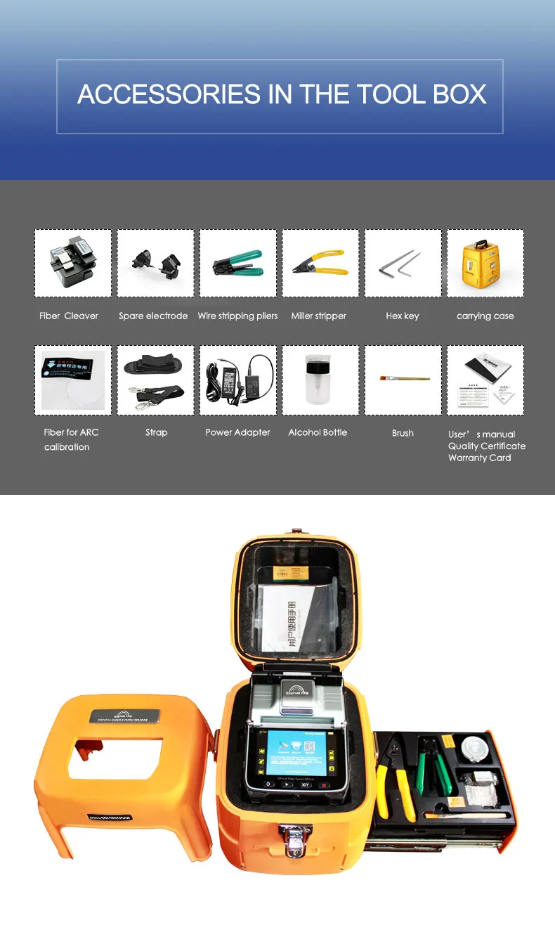 Six-motor Core Alignment Fusion Splicer optical Welding Machine English Version AI-7C