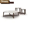 Solid oak and marble top coffee table price