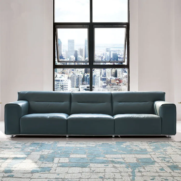 Modern Royal Luxury Living Room Sofa Full Grain Leather Modern Royal Luxury Living Room Sofa