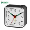 Black square shape birthday gift travel ultra small travel tiger alarm clock