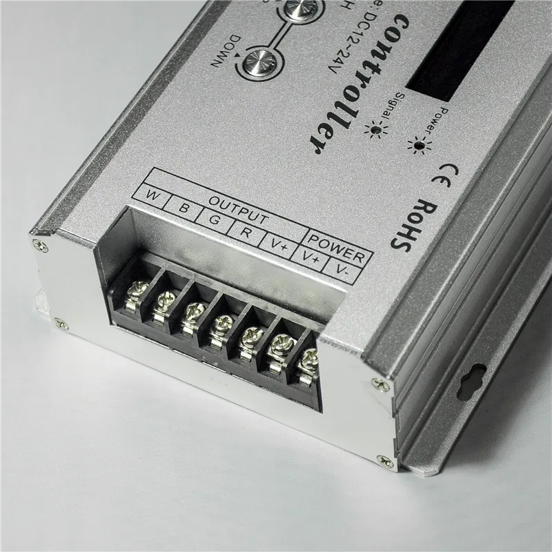 DMX301 low voltage DMX led controller (with LCD display);DC12~24V input;Output current:8A*3channels,power: 12V:<144W, 24V:<288W