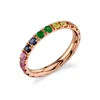 2019 China wholesale women rainbow jewelry value 925 silver ring