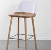 reproduction furniture modern solid wood natural high kitchen chairs high stools dining chair on sale