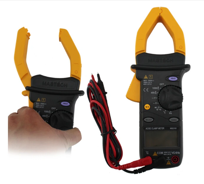 MASTECH MS2101 AC//DC Digtal Clamp Meter Temp Fréquence