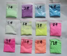 100g lot Luminous Pigment Phosphor Powder photoluminescent Pigment 10 ColorsX10g Glow at Night Coating Nail Polish