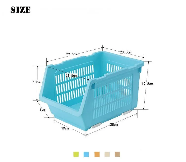 Plastic Moving Foldable Basket With Cover
