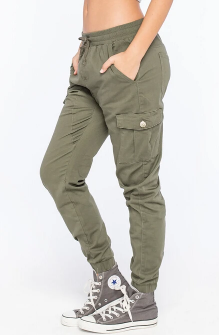 olive twill pants