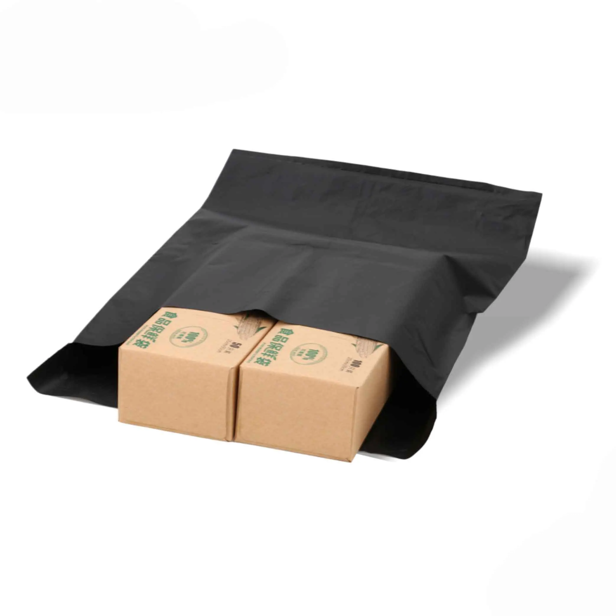 Eco Friendly Mailing Bags Black Biodegradable Courier Mailing Custom