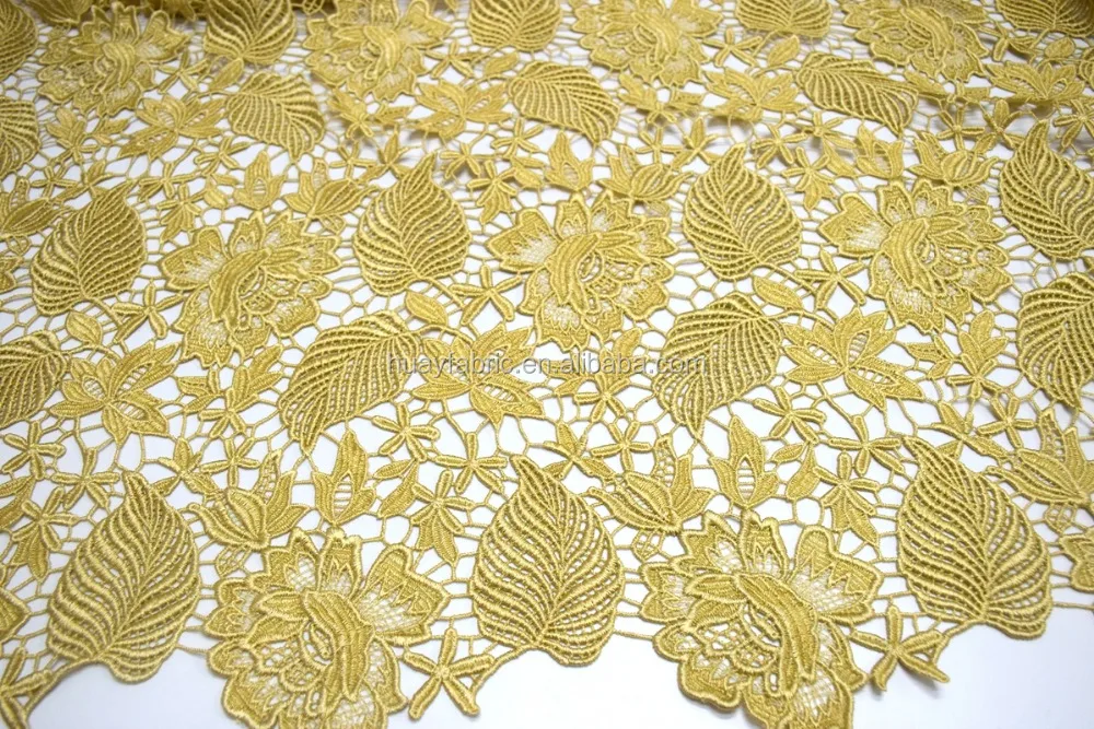 Top Quality Gold Lace Guipure Lace Fabric African Laces For Wedding ...