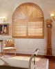 Classical Arched Shape Indoor Timber Louver Plantation Shutters