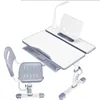 Factory supply children furniture height adjustable ergonomic desk for kids study with lamp and reading pad