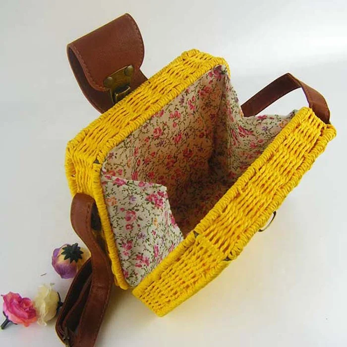 Candy Color Square Lovely Straw Woven Satchel Messenger Women Rattan Beach Crossbody Shoulder Bag.jpg