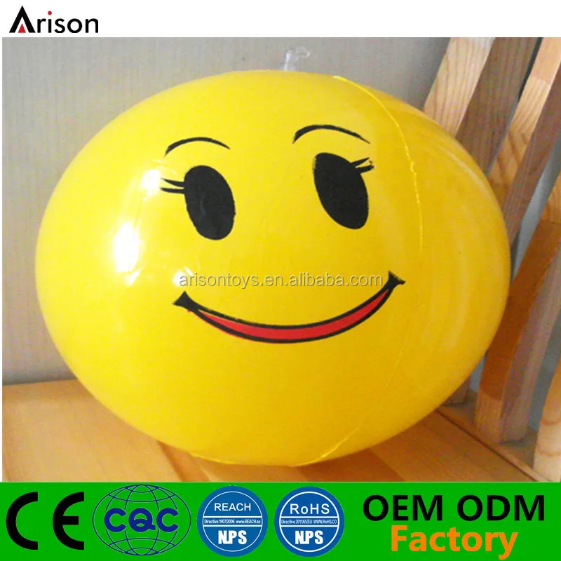 smiley face beach ball