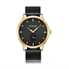 Oem metal mesh band watch dial making stainless steel watch case design logo big face watch