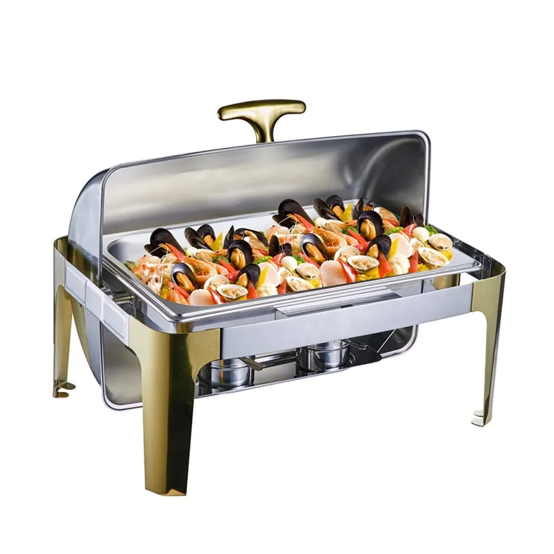 Square Stainless Steel Chafing Dish Buffet Stove / Food Warmer Buffet ...