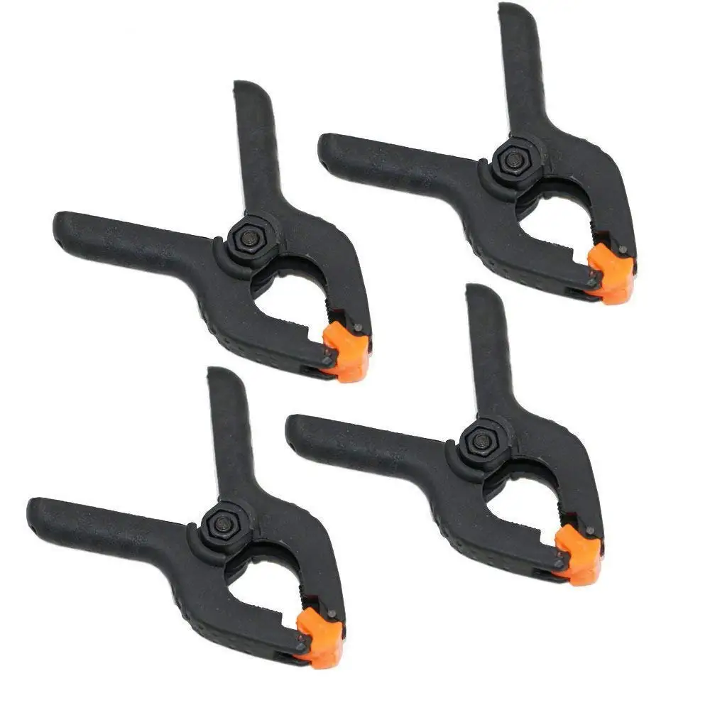10pcs 3 Woodworking Spring Clamps A Type Black Multifunctional Plastic Spring Clamp Clip for Carpenter