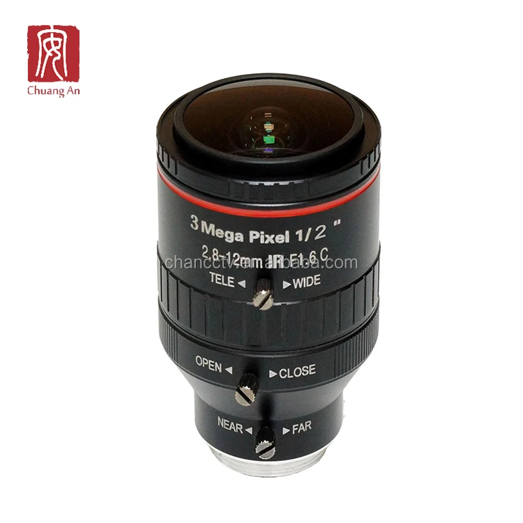 1/2 4mm f1.2 3mp ir fixe csv monture objectif cctv pour caméra de sécurité