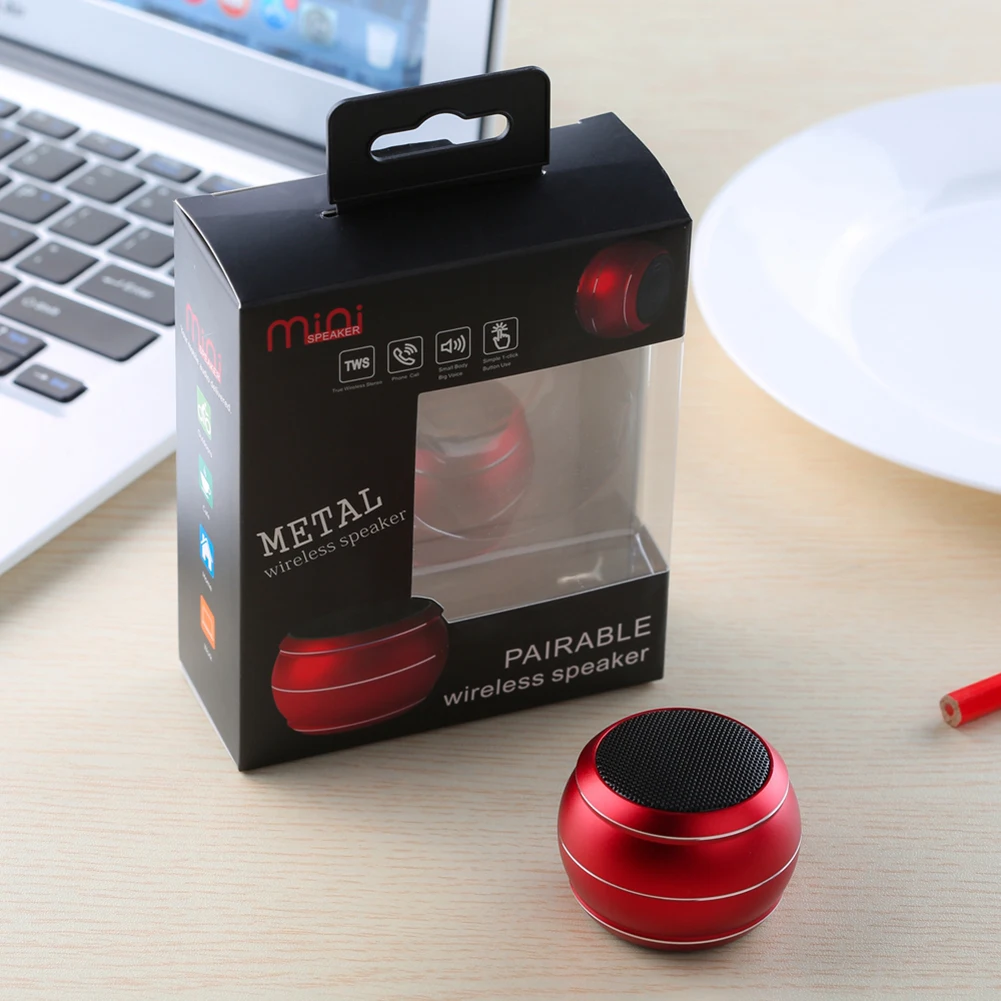 New Bluetooth Speaker TWS Pairing One-Button Self-Timer Speaker silver coin size and easy to carry - ANKUX.COM